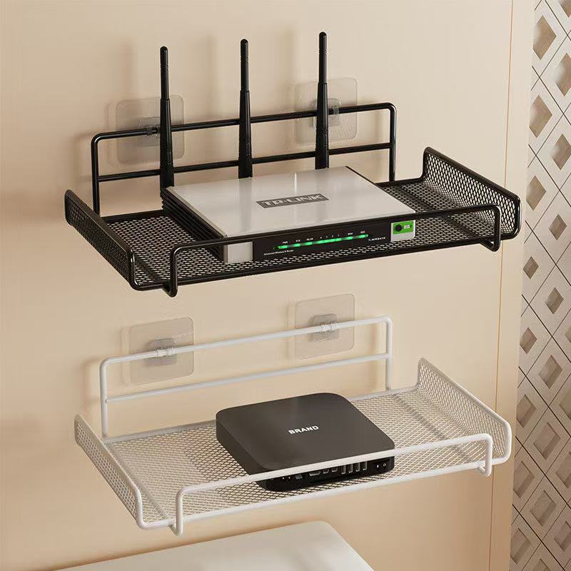 Wall Organizer Pocket - Wandmontiertes Router-Regal aus Edelstahl ohne Bohren,