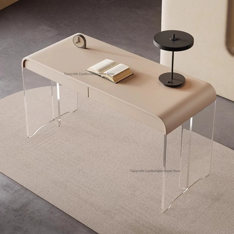 Office Furniture And Desks - Italienischer minimalistischer Schreibtisch, nordischer kreativer Acryl-Wohnzimmerschreibtisch,