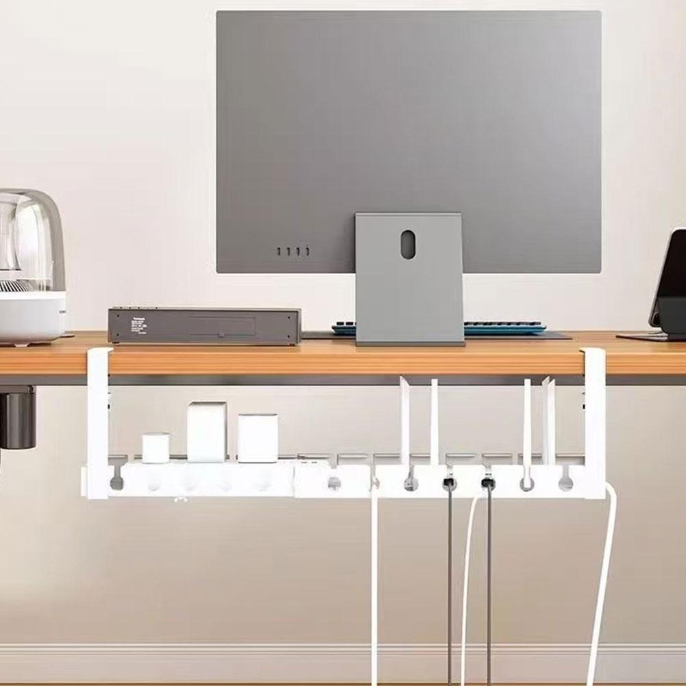 Cable Tray Under Desk - Aufbewahrungsregal unter dem Tisch, kein Stanzen,