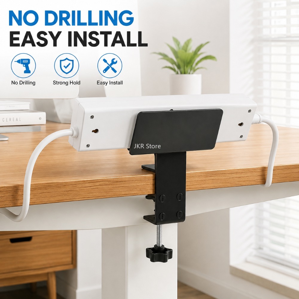 Cable Tray Under Desk - Kabel-Organizer für unter dem Schreibtisch, Steckdosenleistenhalter,