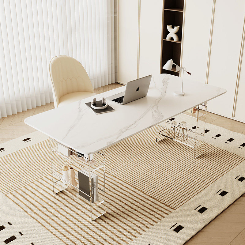 Office Furniture And Desks - Nordischer High-End-Schreibtisch aus gesintertem Stein, modernes