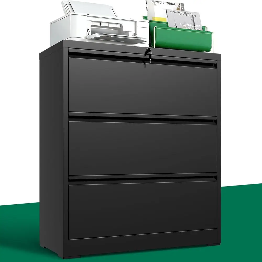 File Cabinet Lateral - Lateraler Aktenschrank mit Metallkonstruktion, Aufbewahrung für