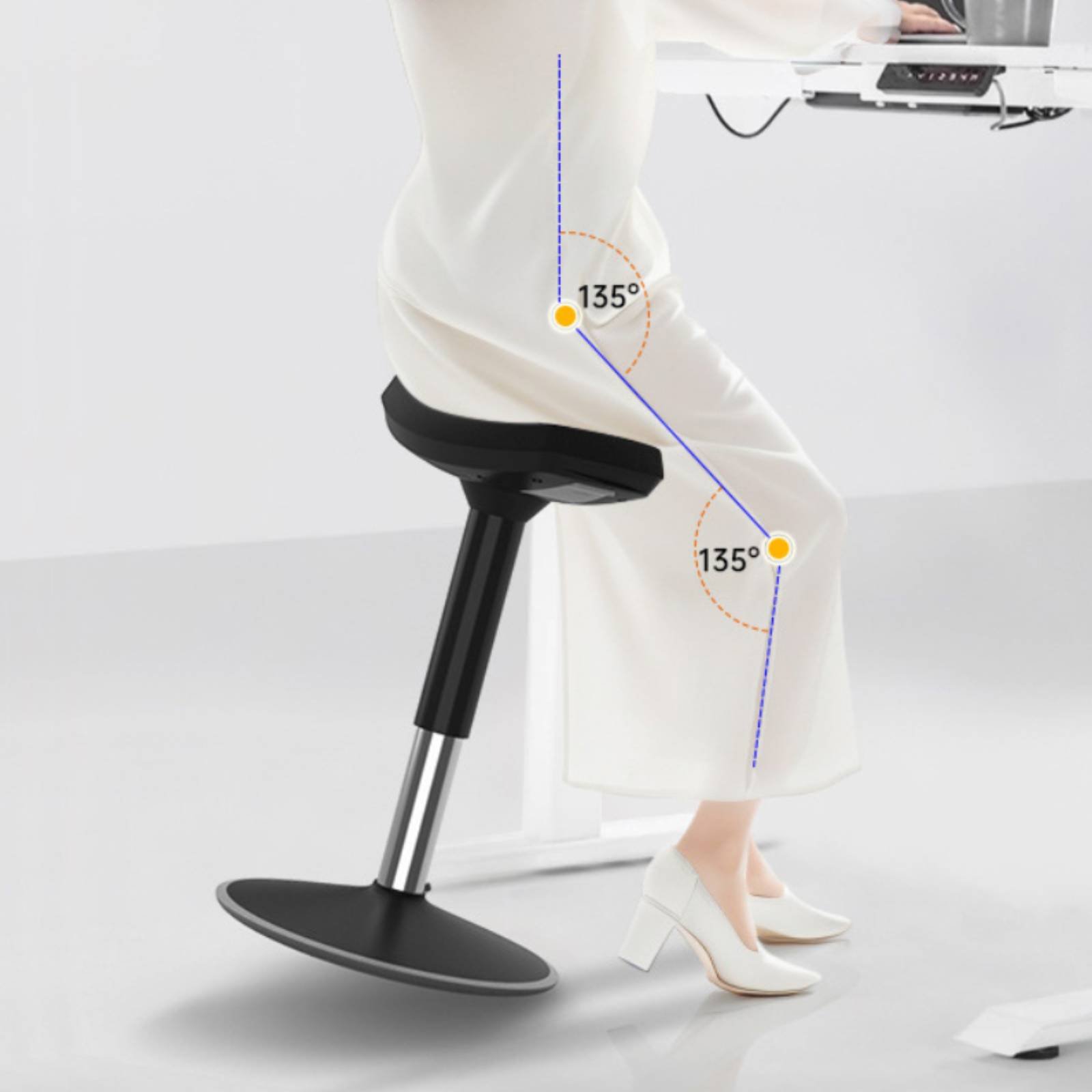 Office Furniture Home - Sattelsitzhocker Komfortabler Langzeit-Sattelsitzhocker für Büro, Zuhause