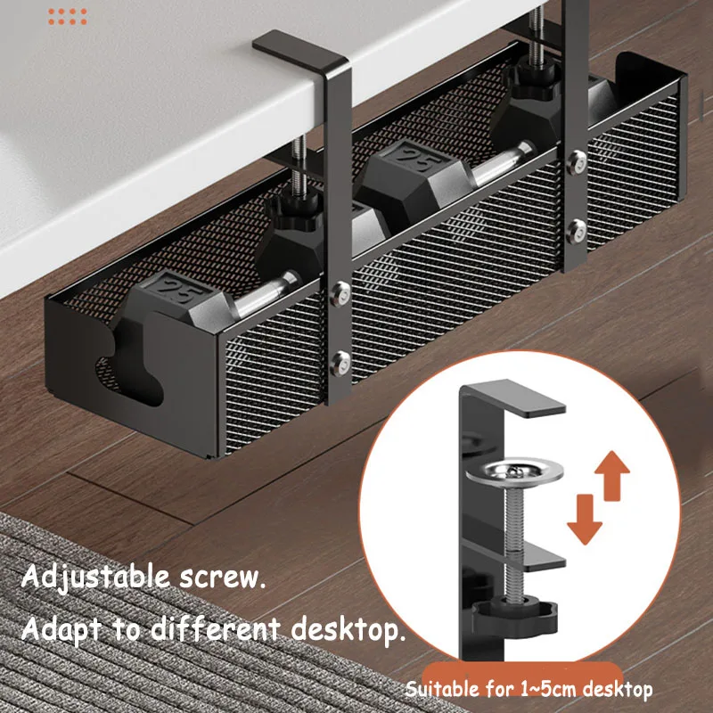 Cable Tray Under Desk - Mehrzweck-Kabelmanagement-Organizer für unter den Schreibtisch, platzsparend