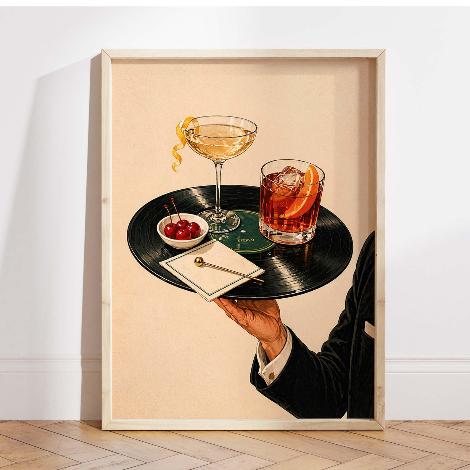 Vintage Schallplatten-Cocktail – Office Furniture Home Bewertung und Preis