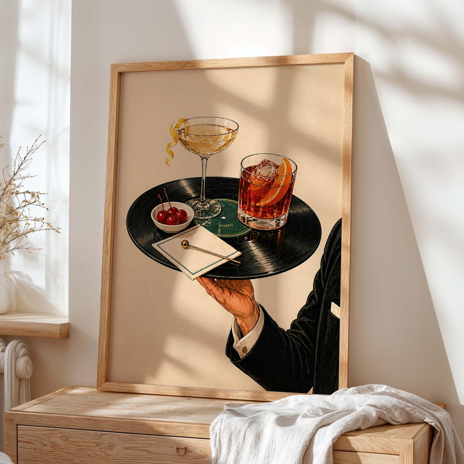 Vintage Schallplatten-Cocktail – Office Furniture Home Bewertung und Preis