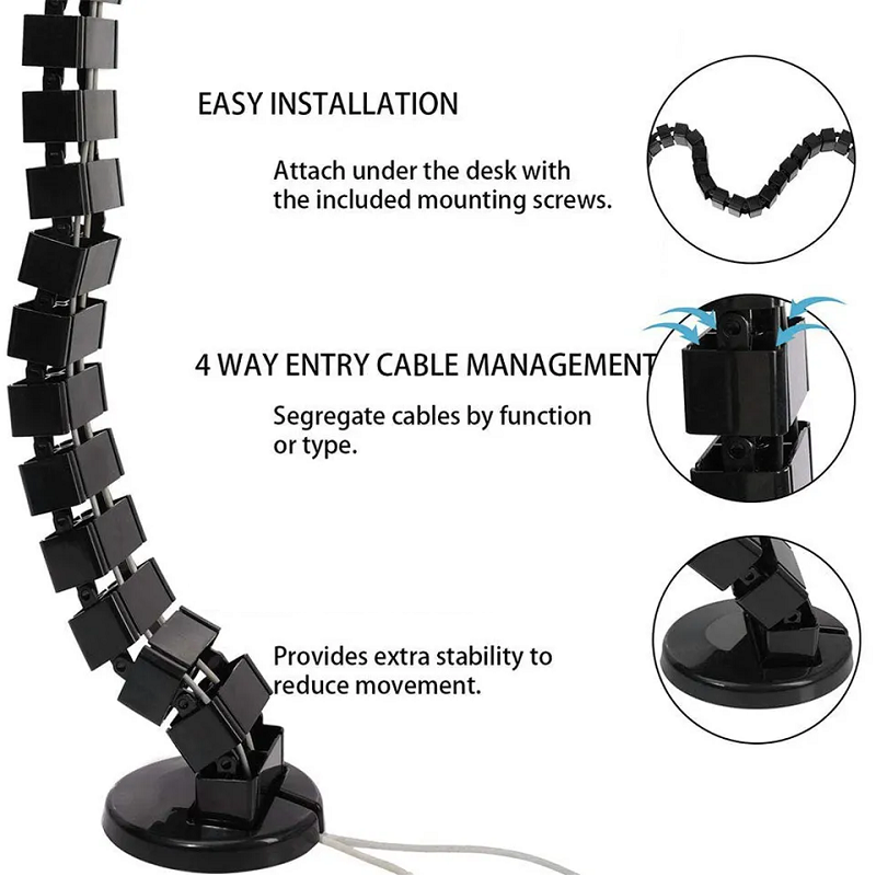 Kabelhülse für die Wirbelsäule – Cable Tray Under Desk Bewertung und Preis