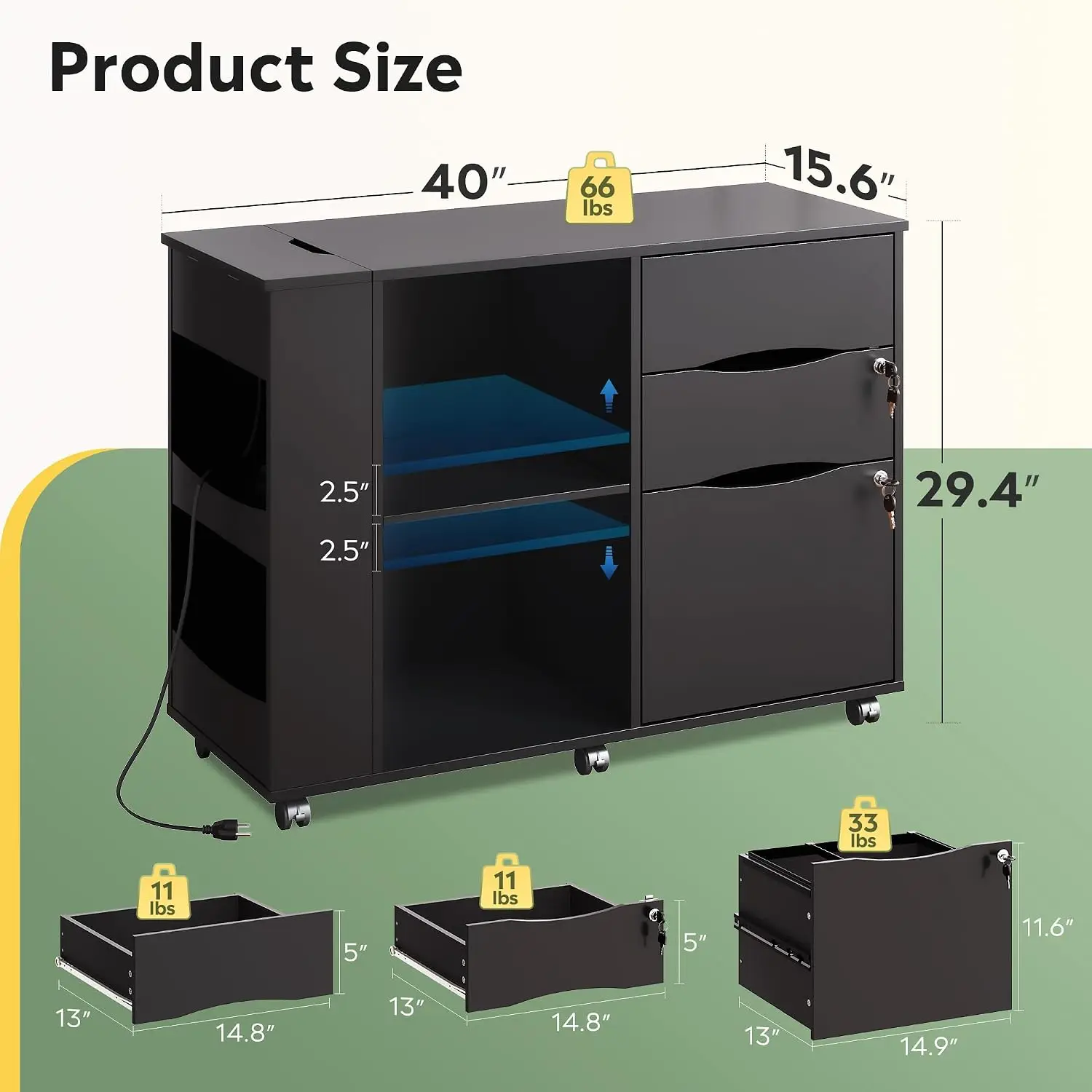 Aktenschrank mit Schloss, Druc – File Cabinet Lateral Bewertung und Preis