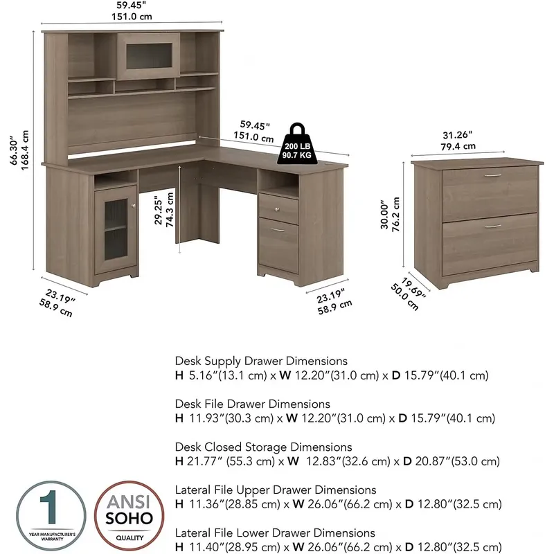 USA Lagerbestand L-förmiger Ho – File Cabinet Lateral Bewertung und Preis