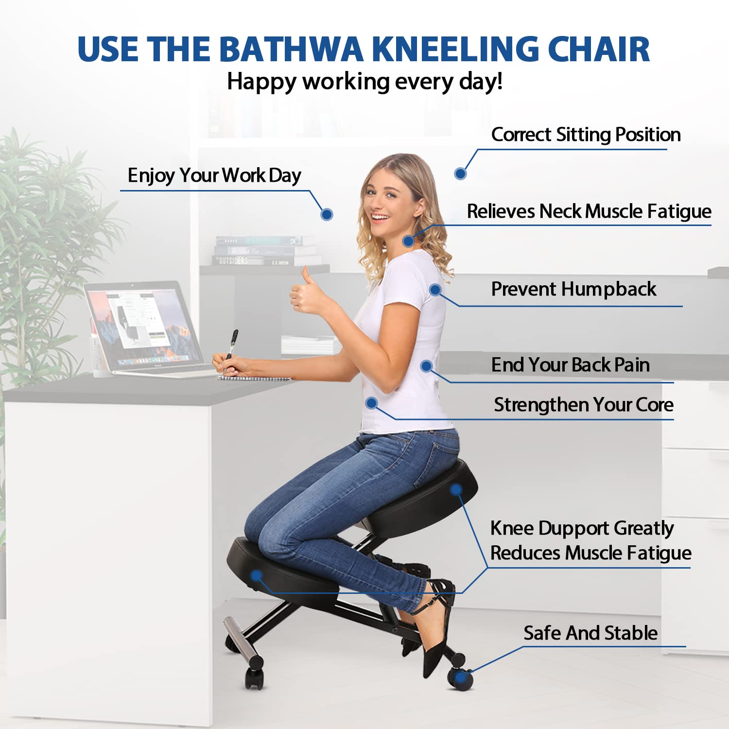 Ergonomischer Kniestuhl für Bü – Office Furniture Home Bewertung und Preis