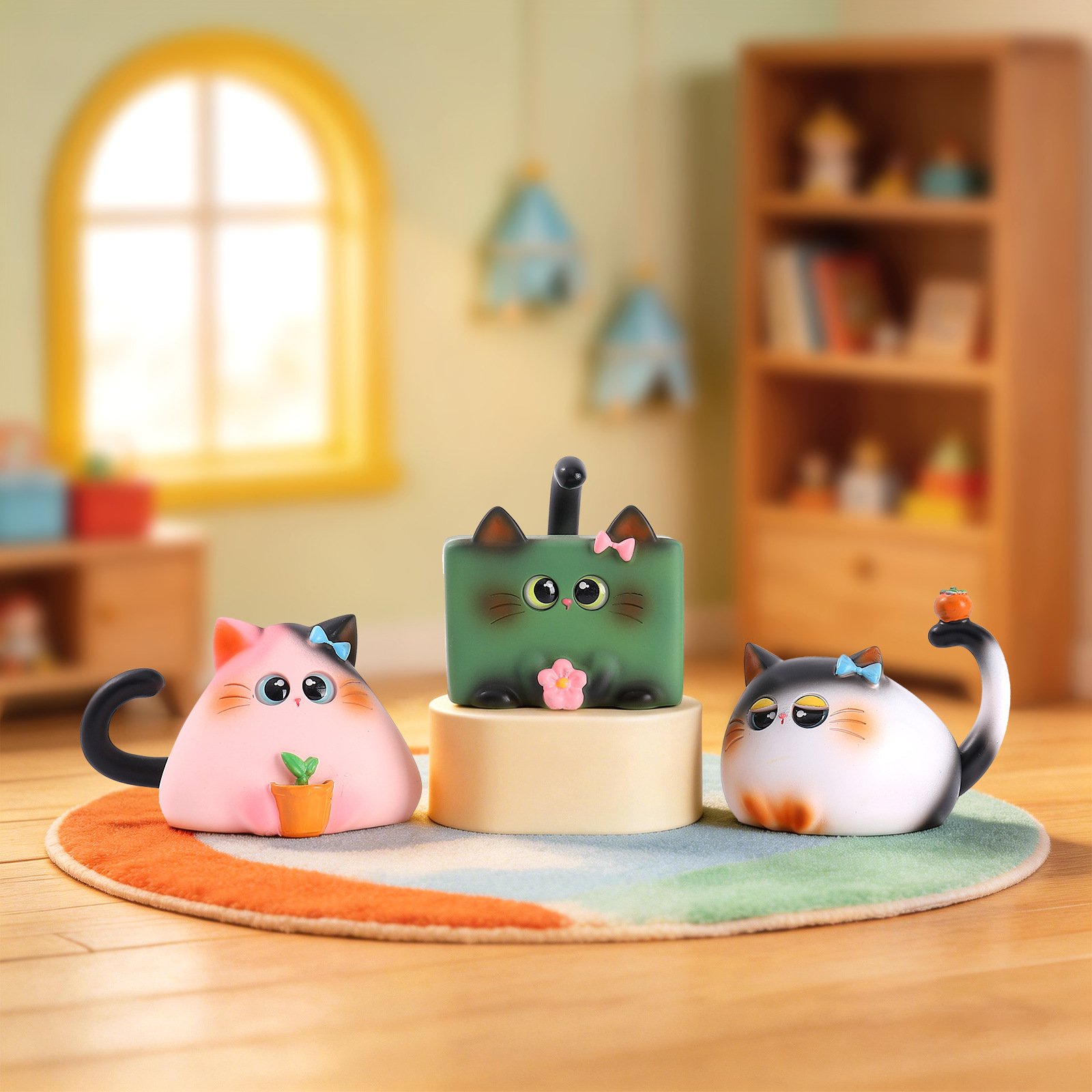 Blind Box Katzenfigur aus Harz – Office Furniture Layout Bewertung und Preis