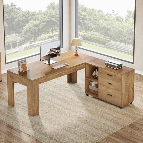 63 Zoll L-förmiger Schreibtisc – File Cabinet Lateral Bewertung und Preis