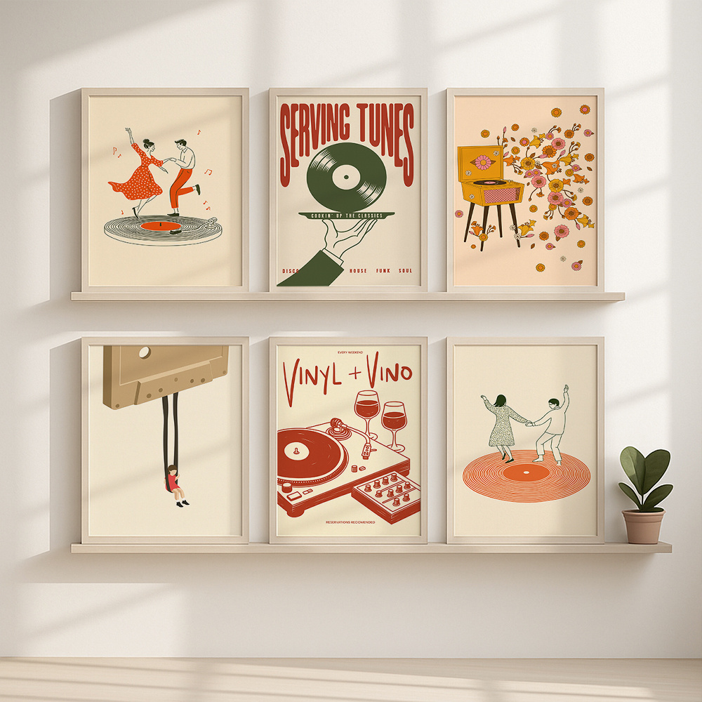 1 Stück Vintage Musik Leinwand – Office Furniture Layout Bewertung und Preis