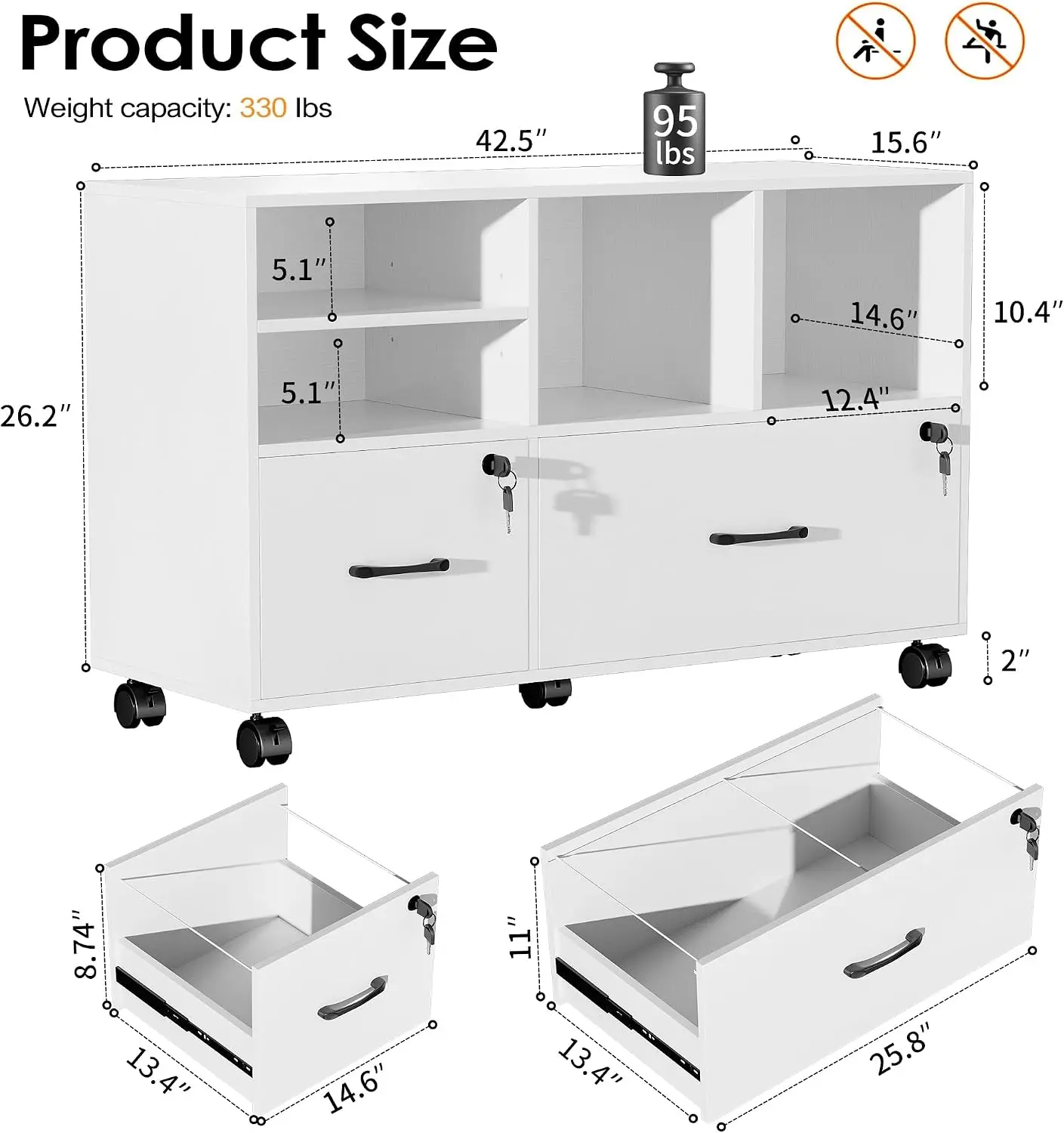 2-Schubladen-Mobiler Aktenschr – File Cabinet Lateral Bewertung und Preis