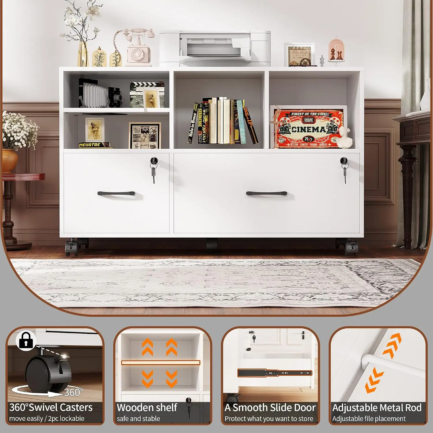 2-Schubladen-Mobiler Aktenschr – File Cabinet Lateral Bewertung und Preis
