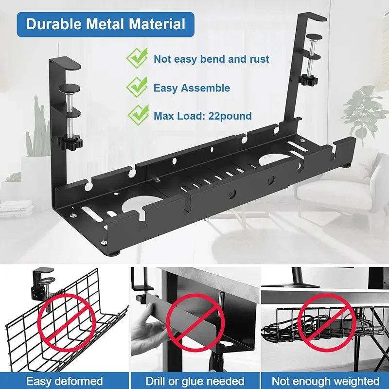 Untertisch-Teleskop-Aufbewahru – Cable Tray Under Desk Bewertung und Preis