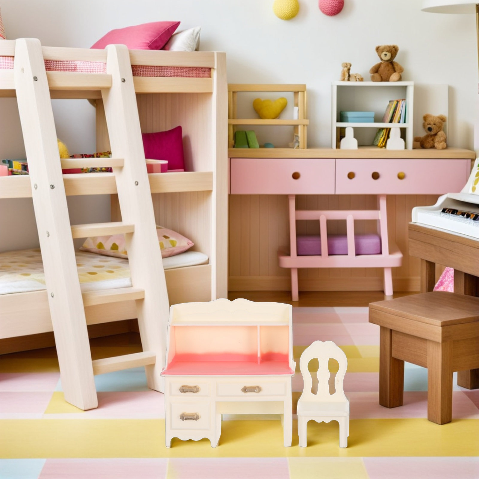 5 Sets Miniatur-Puppenhausmöbe – Office Furniture And Desks Bewertung und Preis