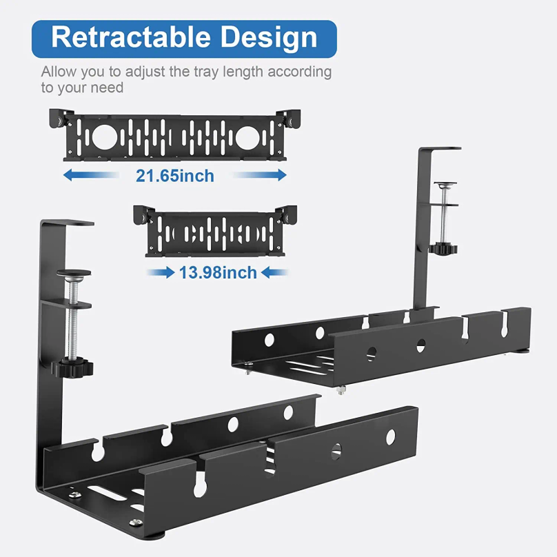 Bohrfreie, ausziehbare Kabelma – Cable Tray Under Desk Bewertung und Preis