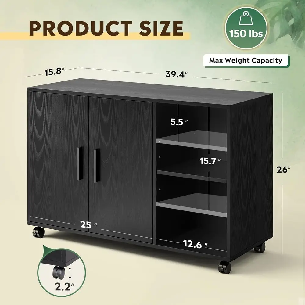 Schwarzer Büro-Aufbewahrungssc – File Cabinet Lateral Bewertung und Preis